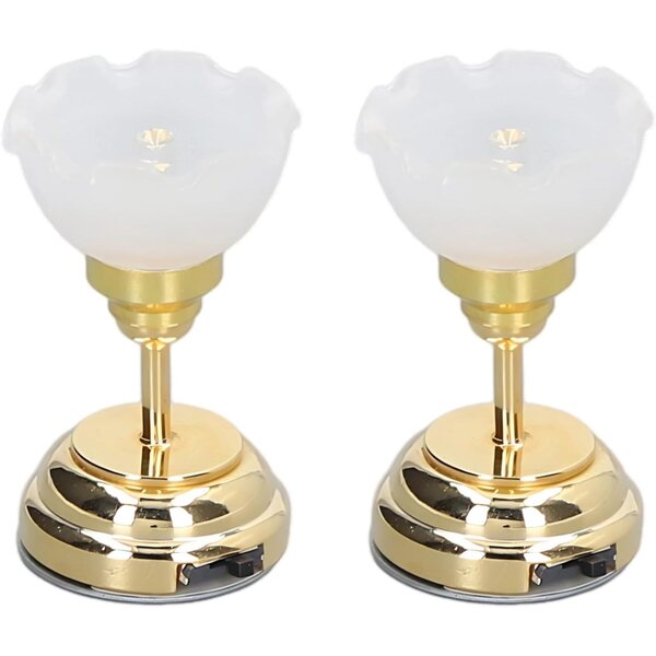 Cuifati Lampade LED Miniatura 1:12, 2 Pcs Plafoniere Vintage per Case di Bambole