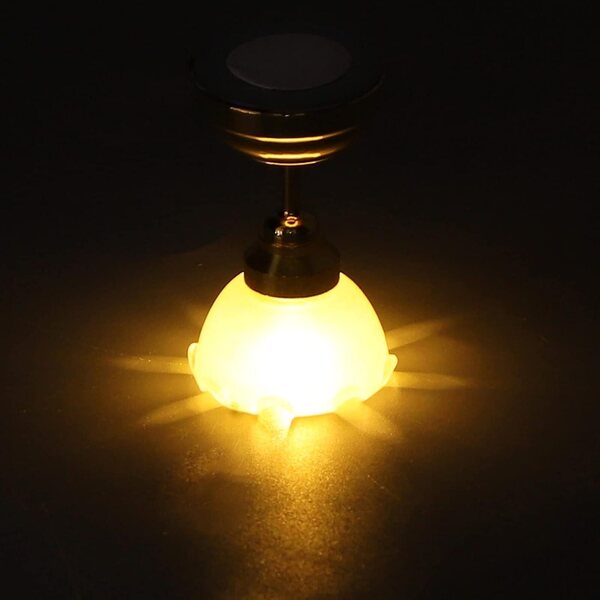 Cuifati Lampade LED Miniatura 1:12, 2 Pcs Plafoniere Vintage per Case di Bambole