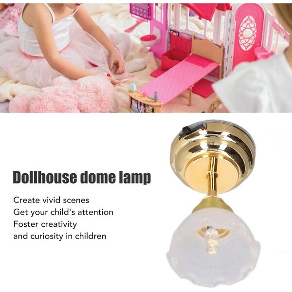 Cuifati Lampade LED Miniatura 1:12, 2 Pcs Plafoniere Vintage per Case di Bambole