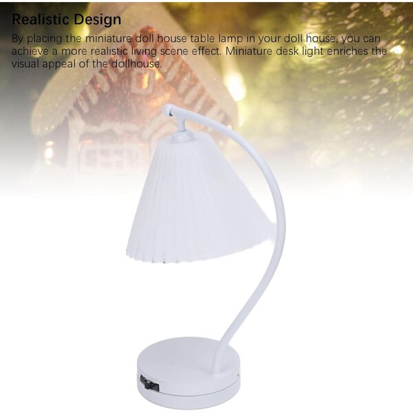 Miniatur-Tischlampe für Puppenhäuser 1:12 und 1:6 mit Batterie