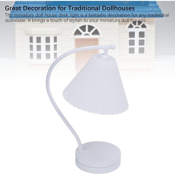 Miniatur-Tischlampe für Puppenhäuser 1:12 und 1:6 mit Batterie