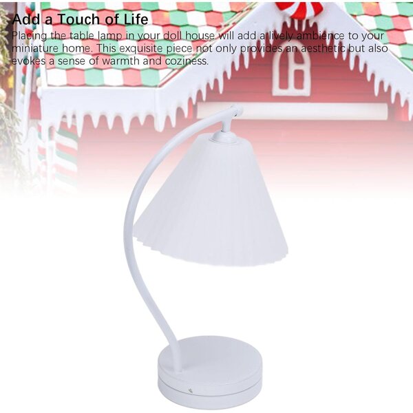 Miniatur-Tischlampe für Puppenhäuser 1:12 und 1:6 mit Batterie