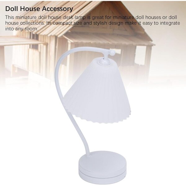 Miniatur-Tischlampe für Puppenhäuser 1:12 und 1:6 mit Batterie