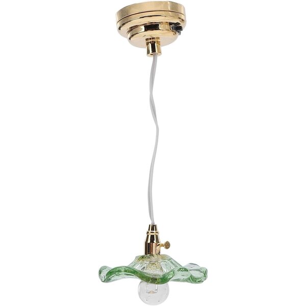 Plafonnier Miniatura per Casa delle Bambole 1:12 e 1:6 - Mini Lampadario Verde