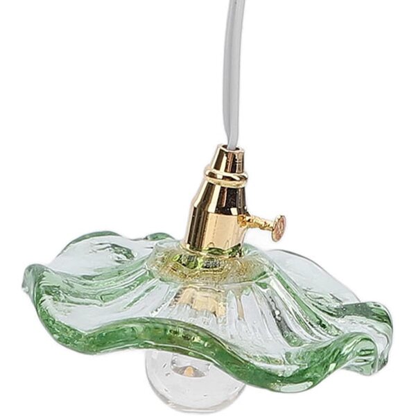 Plafonnier Miniatura per Casa delle Bambole 1:12 e 1:6 - Mini Lampadario Verde