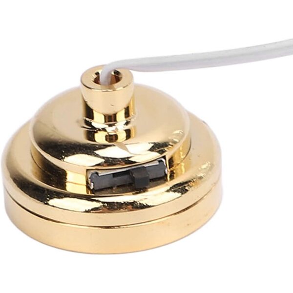 Asixxsix Lampada a Sospensione Miniatura per Case delle Bambole 1:12 e 1:6 in Vetro e Metallo