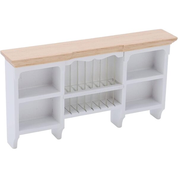 Keenso Mini-Wandschrank aus Birkenholz 1/12 für Puppenhaus