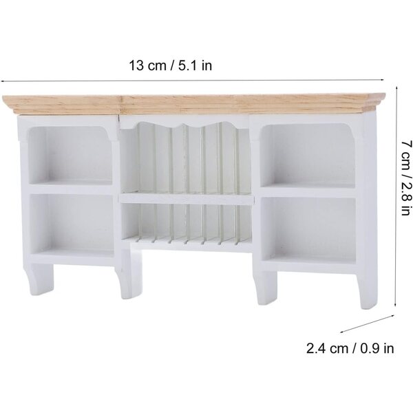 Keenso Mini-Wandschrank aus Birkenholz 1/12 für Puppenhaus