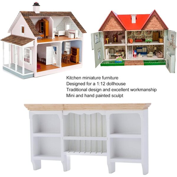 Keenso Mini-Wandschrank aus Birkenholz 1/12 für Puppenhaus