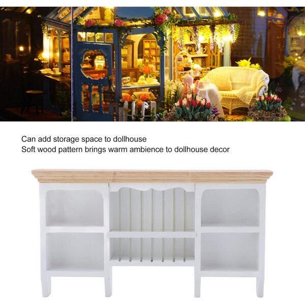 Keenso Mini-Wandschrank aus Birkenholz 1/12 für Puppenhaus