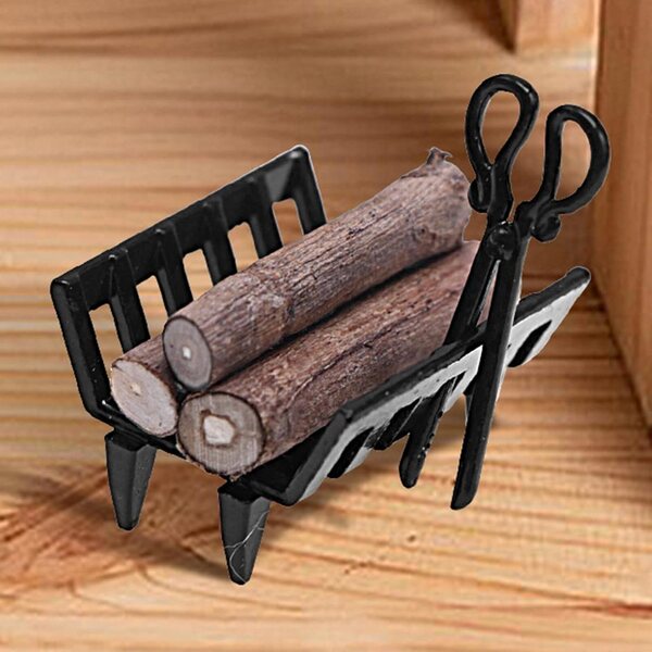 Kleines Holzregal aus Holz und Metall für Miniaturszenografien und Dekorationen