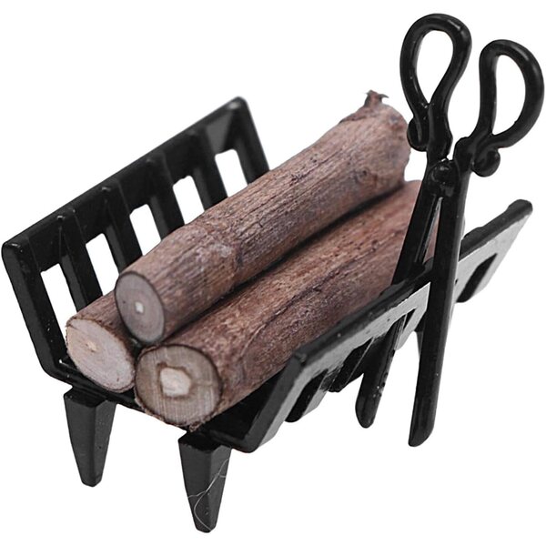 Kleines Holzregal aus Holz und Metall für Miniaturszenografien und Dekorationen