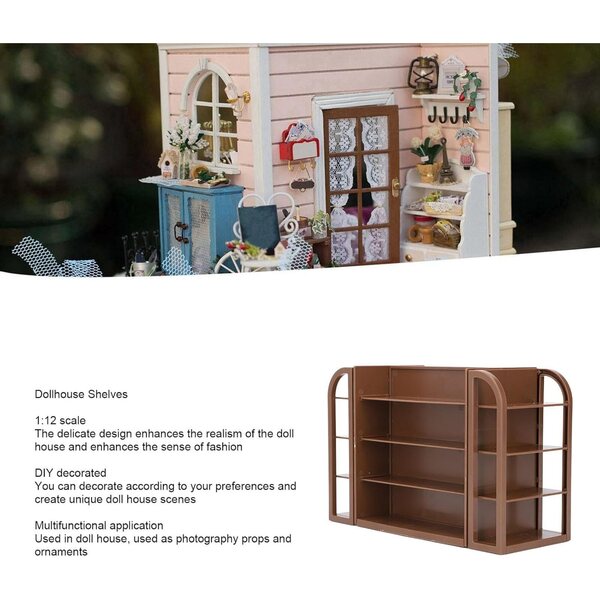 Keenso Étagères Miniature 1:12 in Plastica per Casa delle Bambole, Realistiche e Personalizzabili