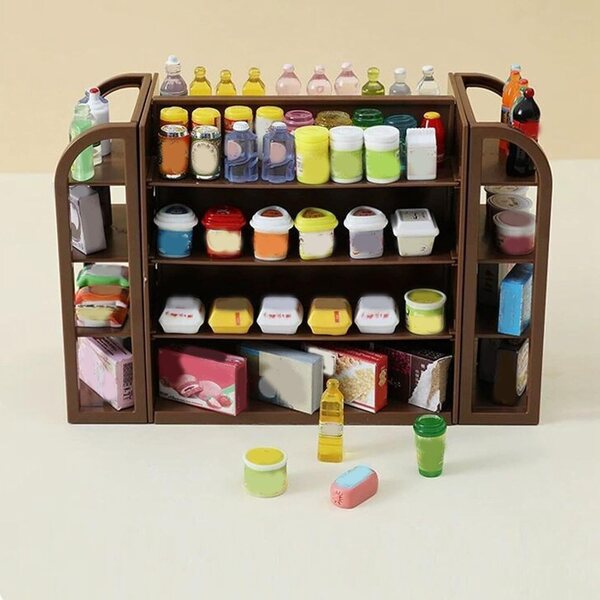Keenso Étagères Miniature 1:12 in Plastica per Casa delle Bambole, Realistiche e Personalizzabili
