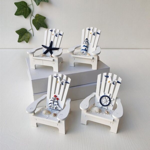 VICASKY Mini-Strandkörbe aus Holz im mediterranen Stil, 2er-Set