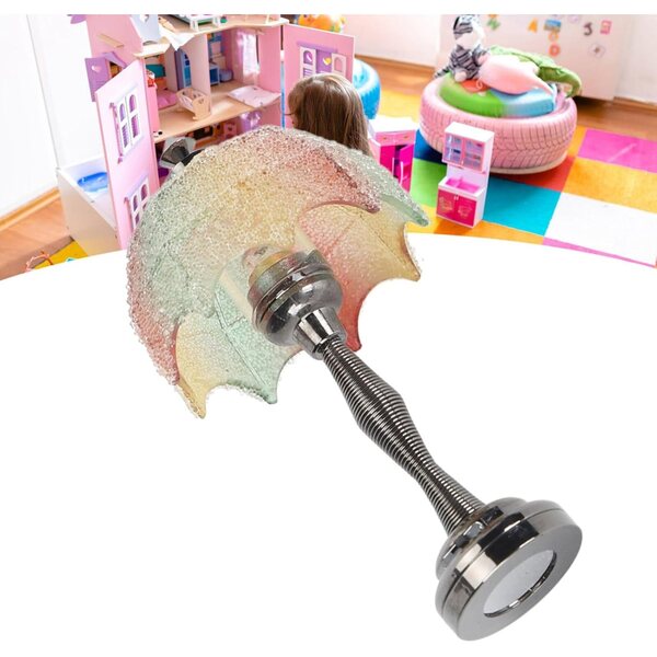 1:12 LED-Puppenhaus-Stehlampe mit Metallsockel und buntem Lampenschirm