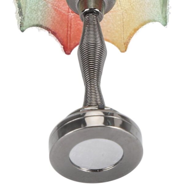 1:12 LED-Puppenhaus-Stehlampe mit Metallsockel und buntem Lampenschirm