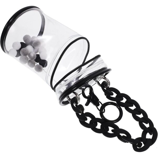 Porta bambole trasparente TOYANDONA in PVC con chiusura lampo, pratico e resistente