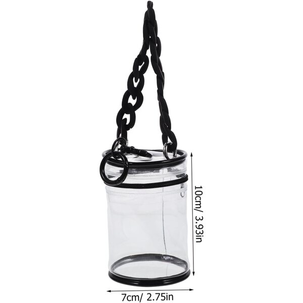 Porta bambole trasparente TOYANDONA in PVC con chiusura lampo, pratico e resistente
