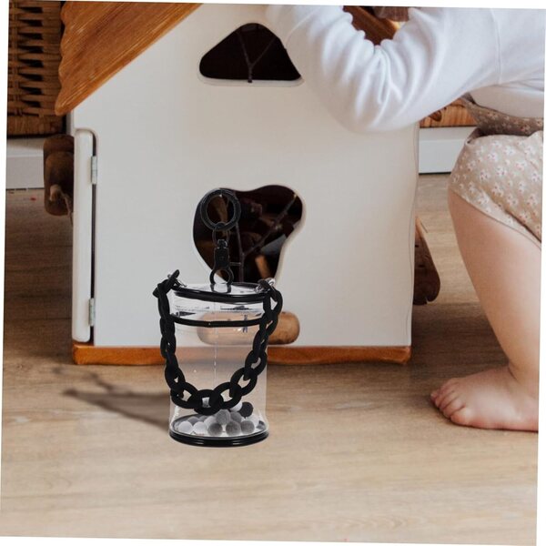Porta bambole trasparente TOYANDONA in PVC con chiusura lampo, pratico e resistente