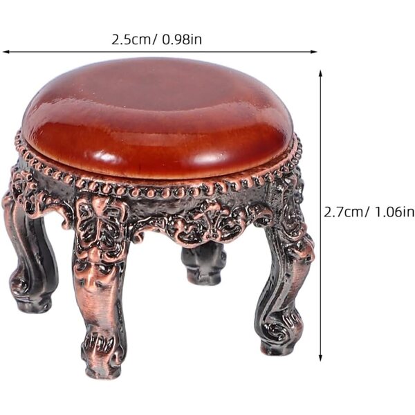 Abaodam Sgabello Miniatura in lega di zinco per casa delle bambole e tavolo da pranzo