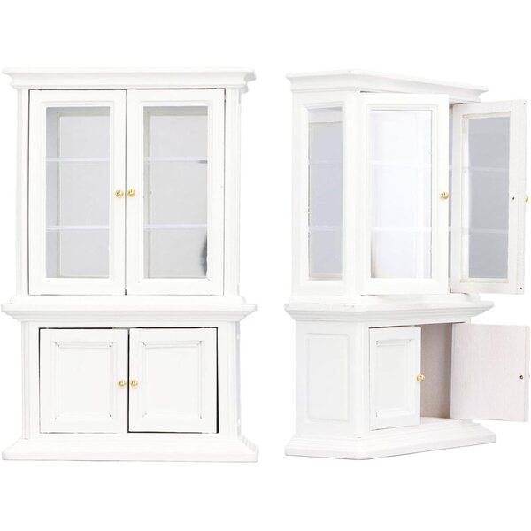 Acouto Libreria Miniatura 1:12 in Legno di Betulla per Casa delle Bambole Bianca