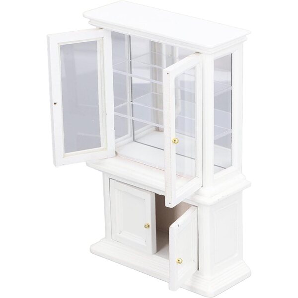 Acouto Libreria Miniatura 1:12 in Legno di Betulla per Casa delle Bambole Bianca
