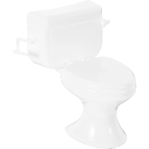 Mini WC Bianco per Casa delle Bambole - Accessorio Bagno in Miniatura Realistico