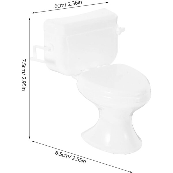 Mini WC Bianco per Casa delle Bambole - Accessorio Bagno in Miniatura Realistico