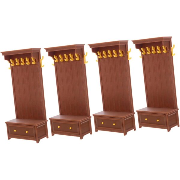 UPKOCH Set mit 4 Mini-Schränken im Retro-Stil für Puppenhäuser, realistisch und sicher