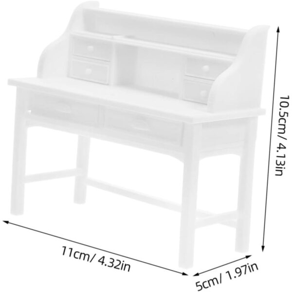 Mobili Miniatura UPKOCH Set 2 Scrittoio con Cassetti Apribili e Sedie per Casa delle Bambole