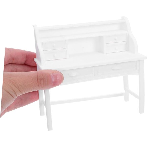 Mobili Miniatura UPKOCH Set 2 Scrittoio con Cassetti Apribili e Sedie per Casa delle Bambole
