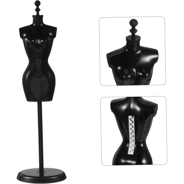 Set di 6 manichini supporto mini bambole in plastica vestito scala 1/6 Uonlytech