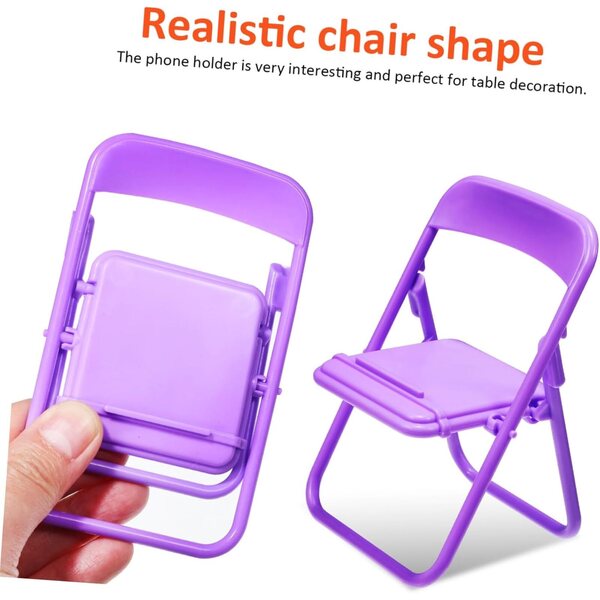 iplusmile 30 Mini Sedie Pieghevoli per Casa delle Bambole, Porta Cellulare Multifunzione