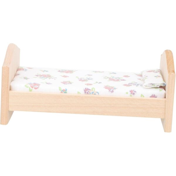 Mini letto per casa delle bambole UPKOCH in legno, mobili giocattolo realistici e resistenti