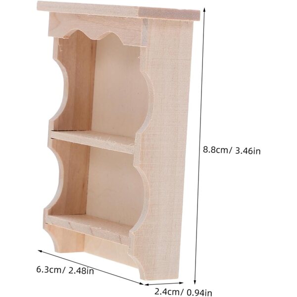 GALPADA Coppia di Armadi Miniature in Legno per Casa delle Bambole Vintage e Stilizzati