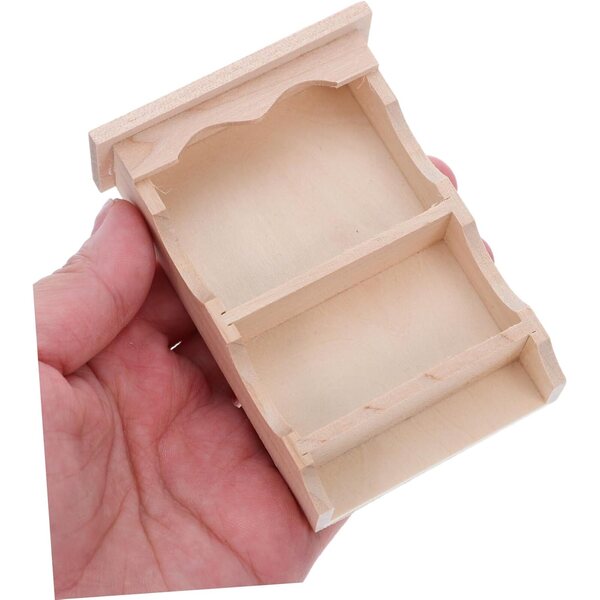 GALPADA Coppia di Armadi Miniature in Legno per Casa delle Bambole Vintage e Stilizzati