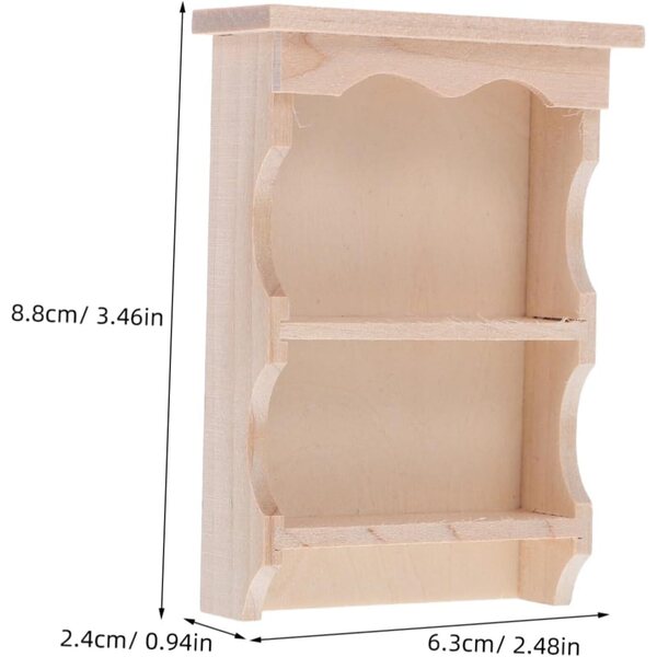Mini Armadi Muro in Legno Beige per Case di Bambole - Set da 2 pezzi iplusmile