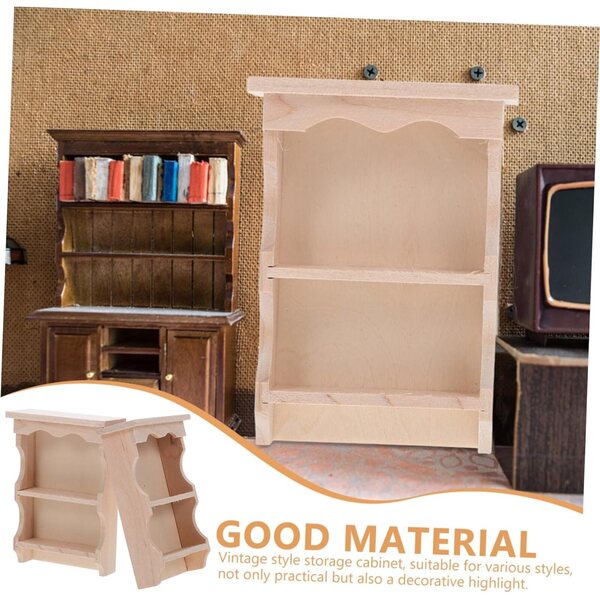 Mini Armadi Muro in Legno Beige per Case di Bambole - Set da 2 pezzi iplusmile