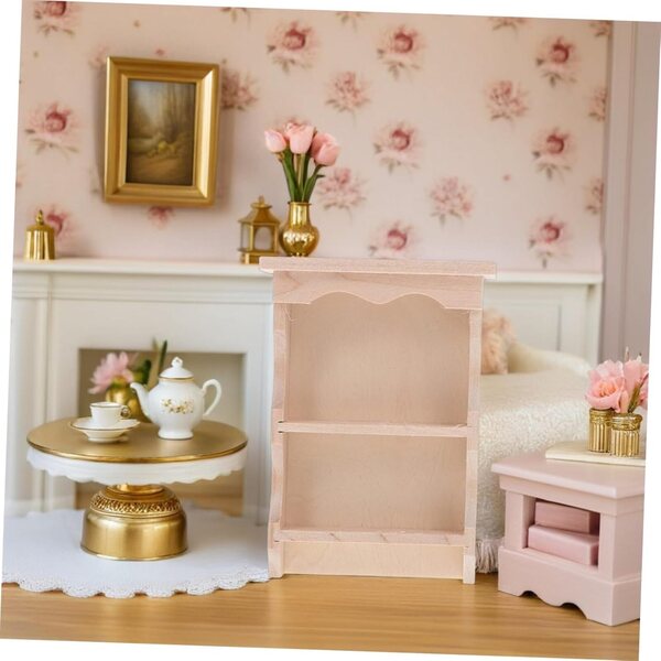 SOIMISS Set 2 Armadi Miniature in Legno per Casa delle Bambole stile Vintage Beige