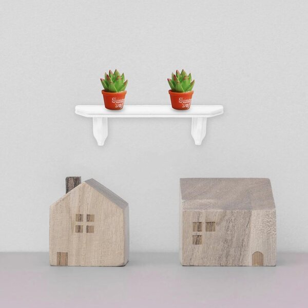 UPKOCH Set 2 Mobili in Legno Liscio per Casa delle Bambole - Accessori Decorativi Bianchi