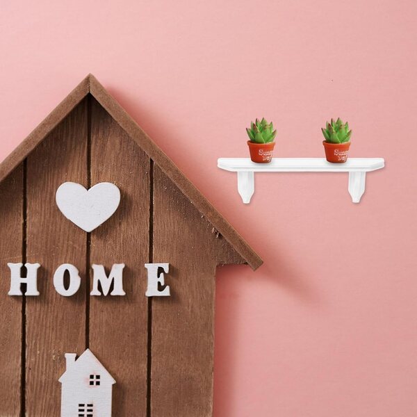 UPKOCH Set 2 Mobili in Legno Liscio per Casa delle Bambole - Accessori Decorativi Bianchi