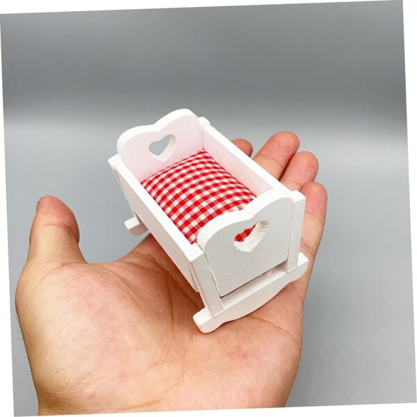 UPKOCH Lettino Miniatura Bianco per Casa delle Bambole Gioco Educativo e Decorazione