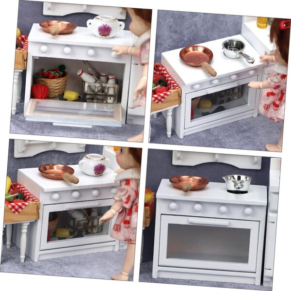 Mini Cucina in Legno per Casa delle Bambole - Accessorio Educativo e Decorativo