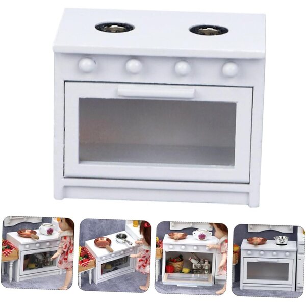 Mini Cucina in Legno per Casa delle Bambole - Accessorio Educativo e Decorativo