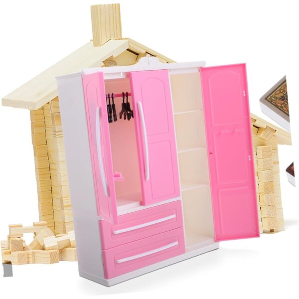 UPKOCH Puppengarderobe mit gebogenen Kleiderbügeln, elegantes Design und einfache Montage