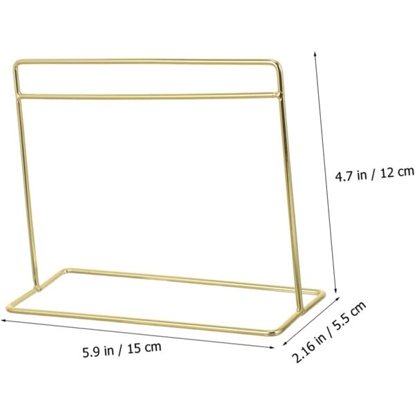 Mini-Kleiderbügelständer aus Gold und Silber für das Puppenhaus – UPKOCH-Set 2-teilig