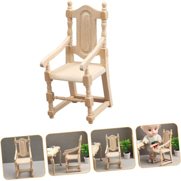 UPKOCH Sedia Miniatura in Legno per Case delle Bambole e Decorazioni