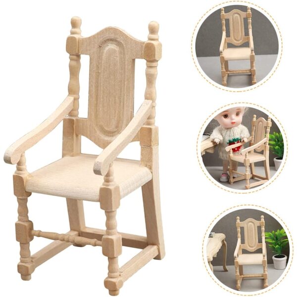 UPKOCH Sedia Miniatura in Legno per Case delle Bambole e Decorazioni