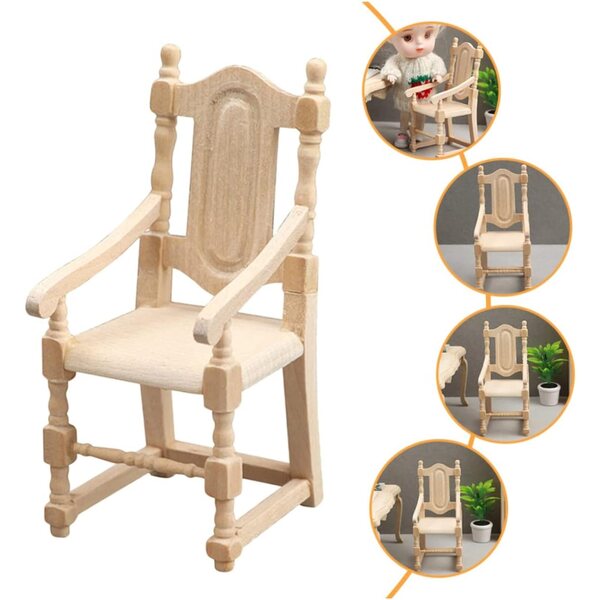 UPKOCH Sedia Miniatura in Legno per Case delle Bambole e Decorazioni